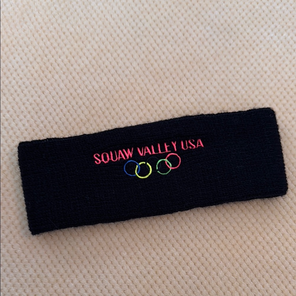 Squaw Valley Olympics Black Ear Warmer Headband